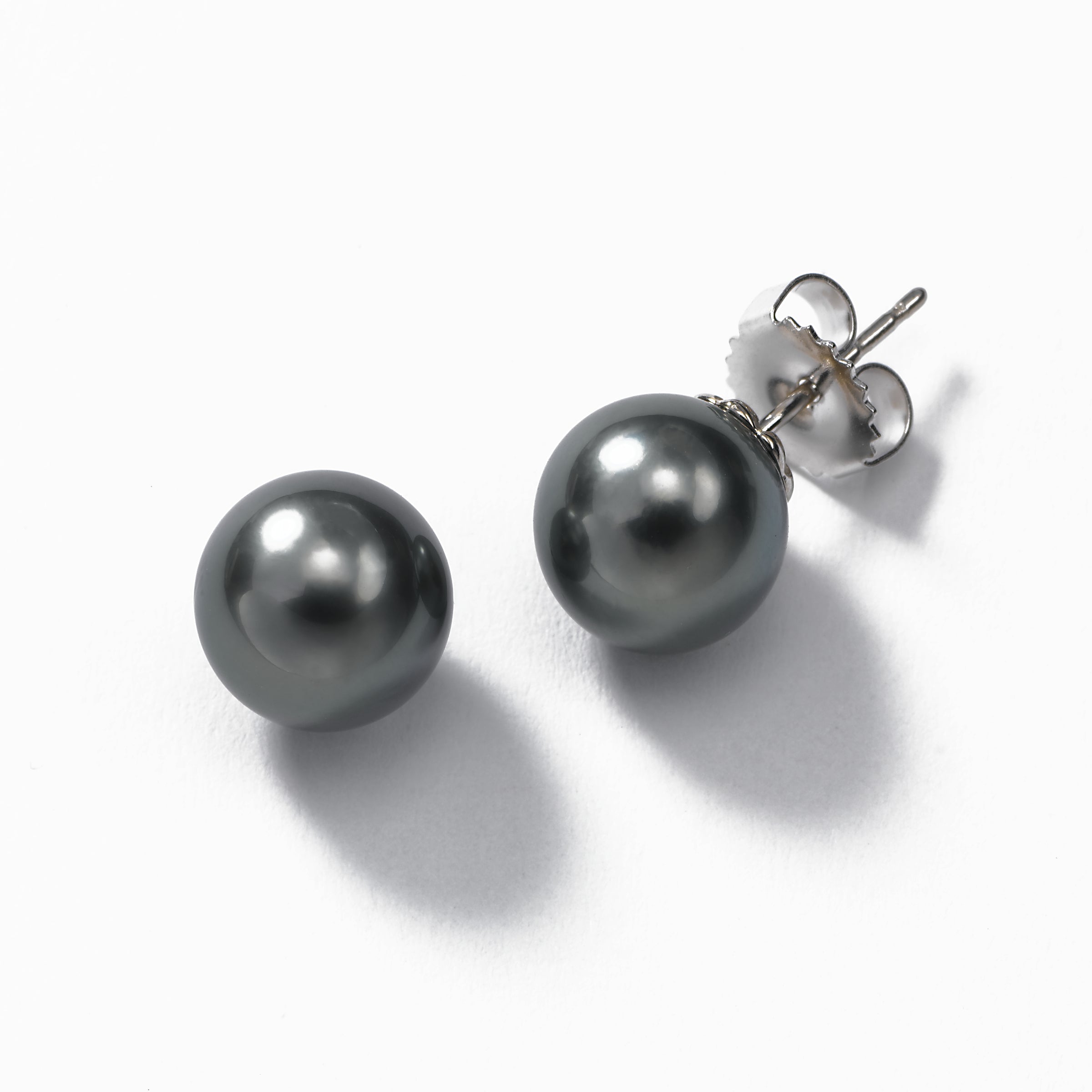 White Baroque South Sea Pearl & Diamond Drop Earrings | Pearls.co.uk